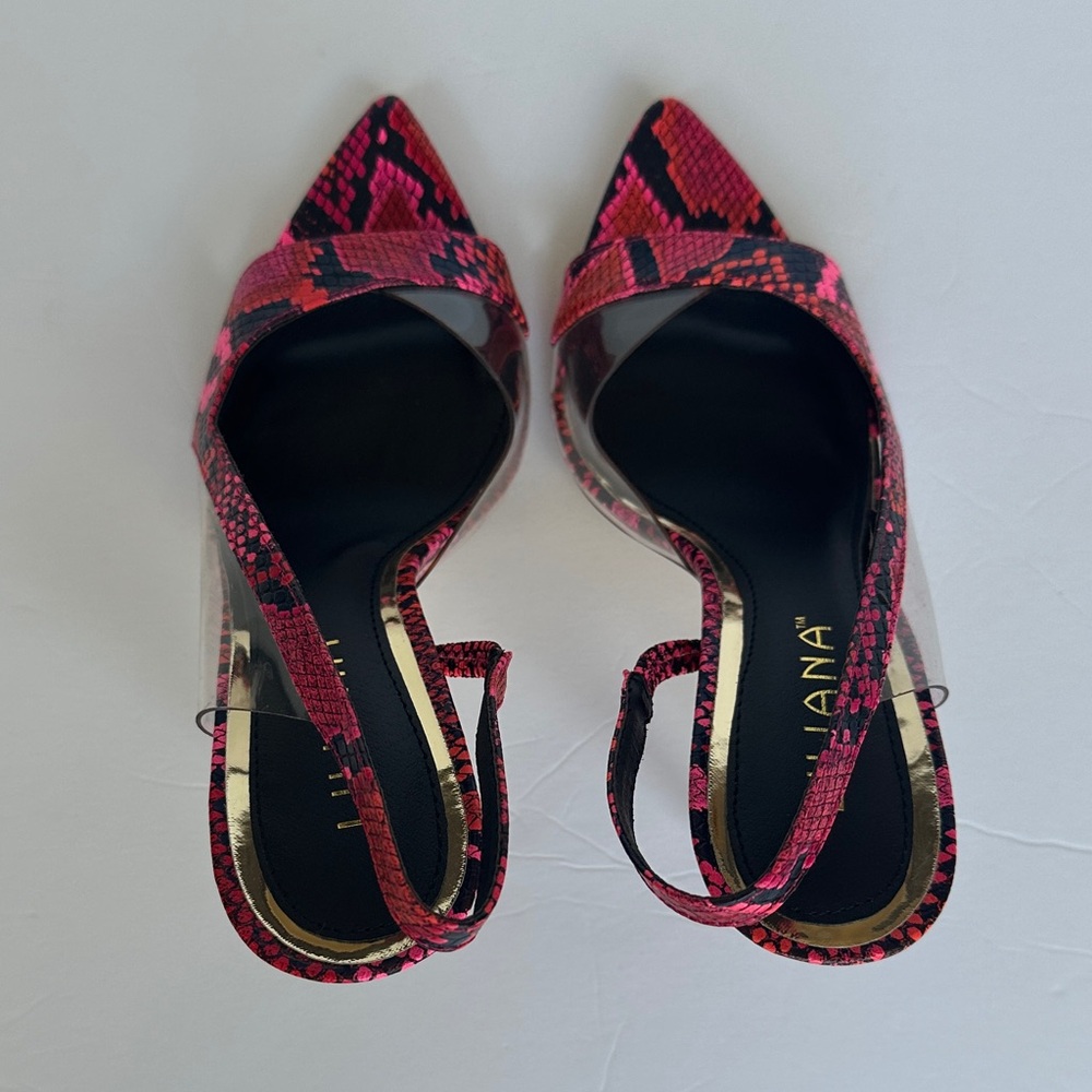 Liliana NWOT Hot Pink Snakeskin Stilettos 👠 | Statement Shoe | Women’s Size 7.5 - Picture 6 of 6